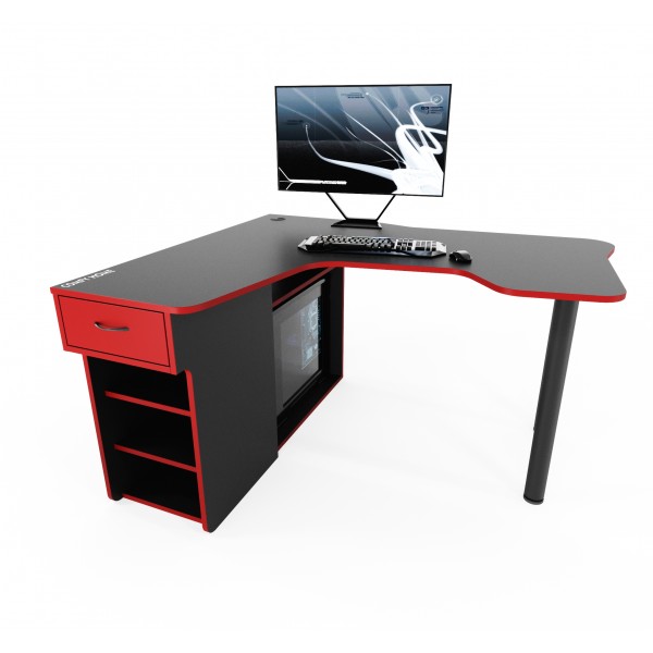 Компьютерный стол игровой Comfy Home Kano-2 Черный/Красный (6453790f7d6d512e913bb777)