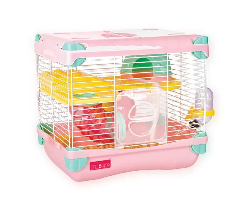 Клетка для грызунов Happet GREMI Страна приключений K803 S 28x21x25 см Розовый (5907708628183)