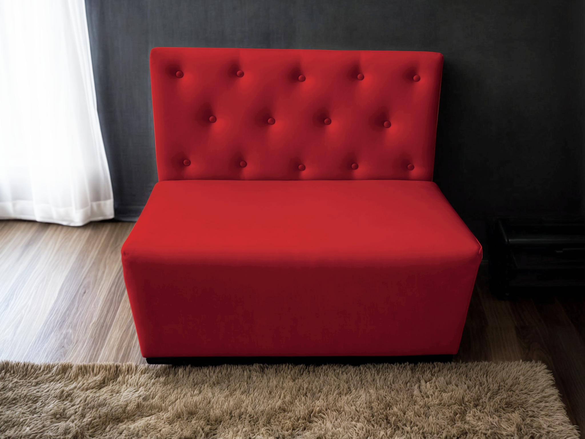 Диван для кафе Tobi Sho Бостон з високою спинкою та гудзиками 1200x630x850 мм шкірозамінник Червоний (2210) - фото 2 Диван для кафе Tobi Sho Бостон з високою спинкою та гудзиками 1200x630x850 мм шкірозамінник Червоний (2210) - фото 2