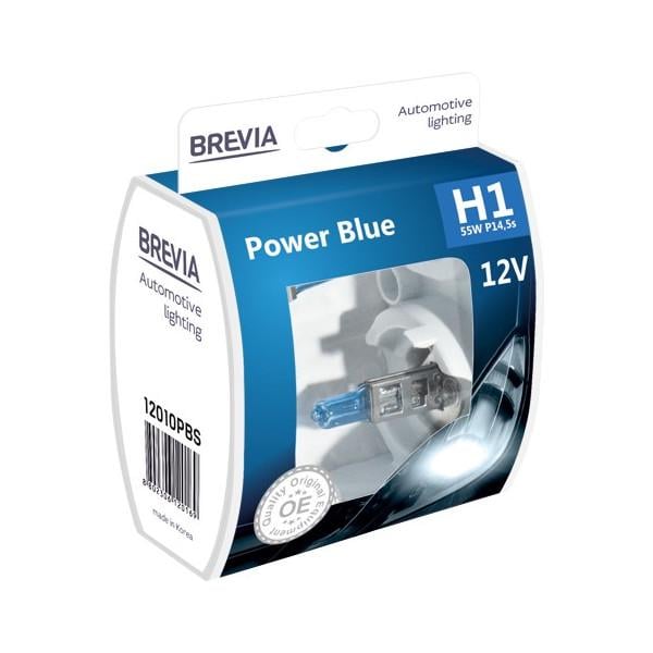 Автомобильная лампа галогенная Brevia Power Blue H1 55W 2шт. (12010PBS) - фото 2