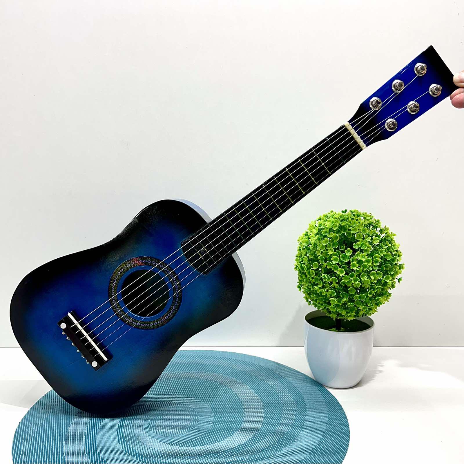 Гитара деревянная детская 6 струн Синий (M 1369) - фото 1 Гитара деревянная детская 6 струн Синий (M 1369) - фото 1