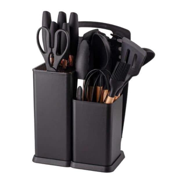 Набор кухонных принадлежностей Kitchen Set 19 пр. Черный (29705868)