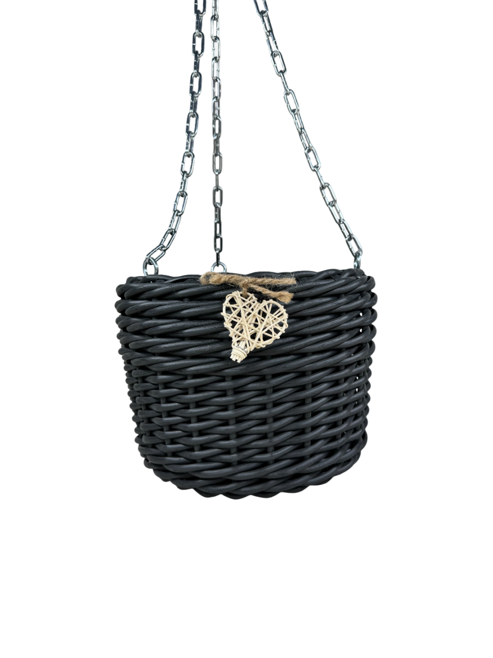 Кашпо підвісне із штучного ротангу ручної роботи 5 л Графітовий (327405) - фото 1 Кашпо підвісне із штучного ротангу ручної роботи 5 л Графітовий (327405) - фото 1