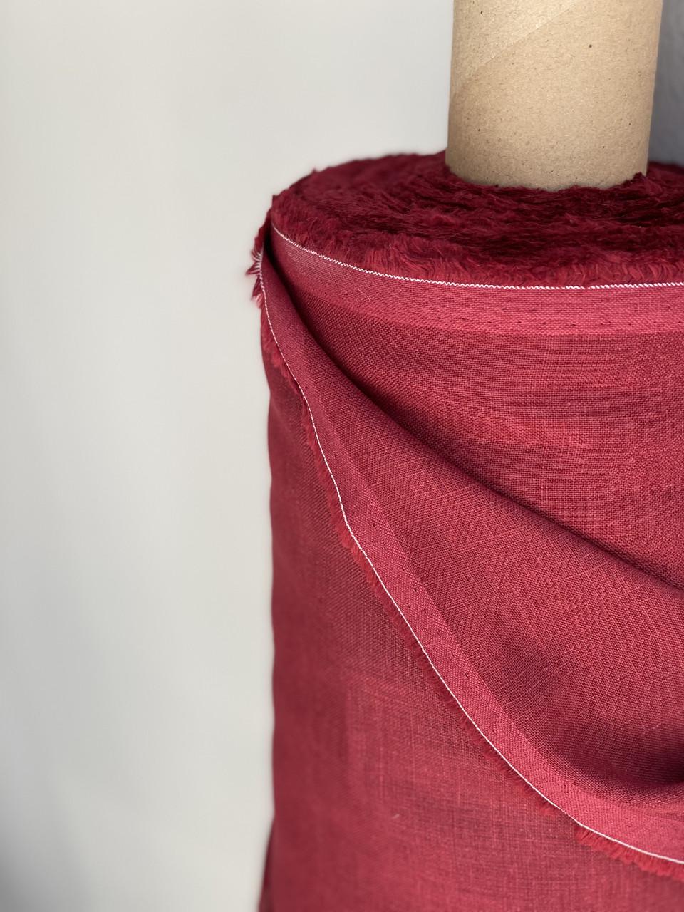 Тканина LINEN PLUS лляна 150 см 1368 Червоний оксамит - фото 2 Тканина LINEN PLUS лляна 150 см 1368 Червоний оксамит - фото 2