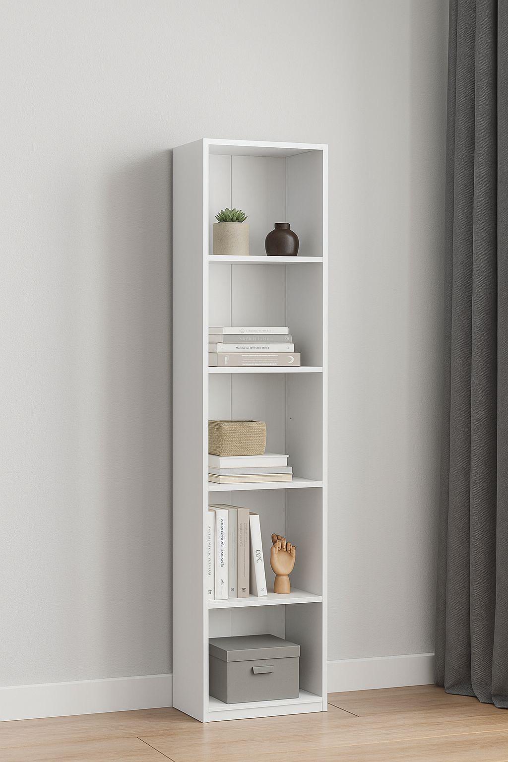 Стелаж підлоговий MEBLIBUD MODERN 200х40х30 см Білий - фото 3 Стелаж підлоговий MEBLIBUD MODERN 200х40х30 см Білий - фото 3