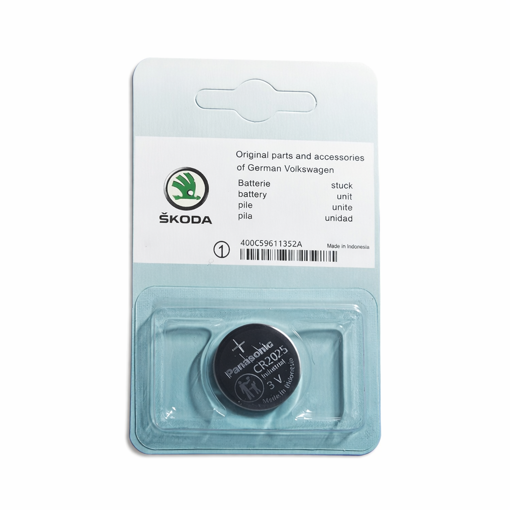 Батарейка литиевая CR2025 3V для автомобильного ключа Skoda