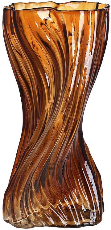 Ваза стеклянная Giorgia для цветов 15х15х26 см Коричневый