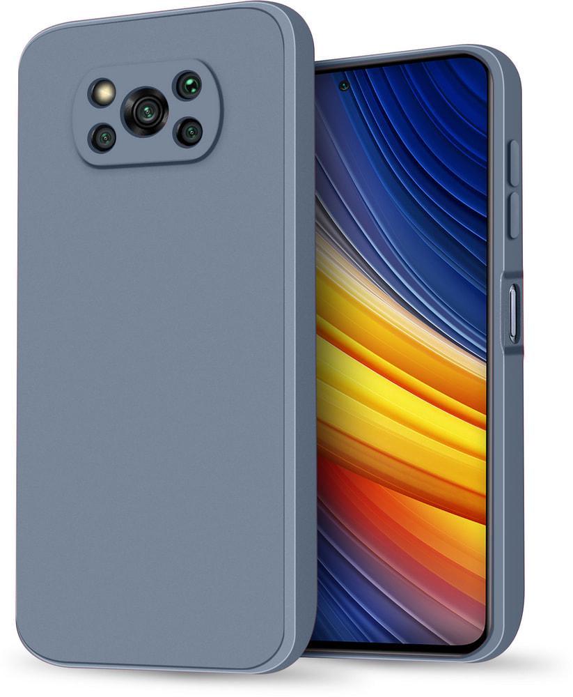 Силиконовый чехол HardCorner Xiaomi Poco X3 Pro (с микрофиброй) Gray Blue (34830-6D) - фото 1