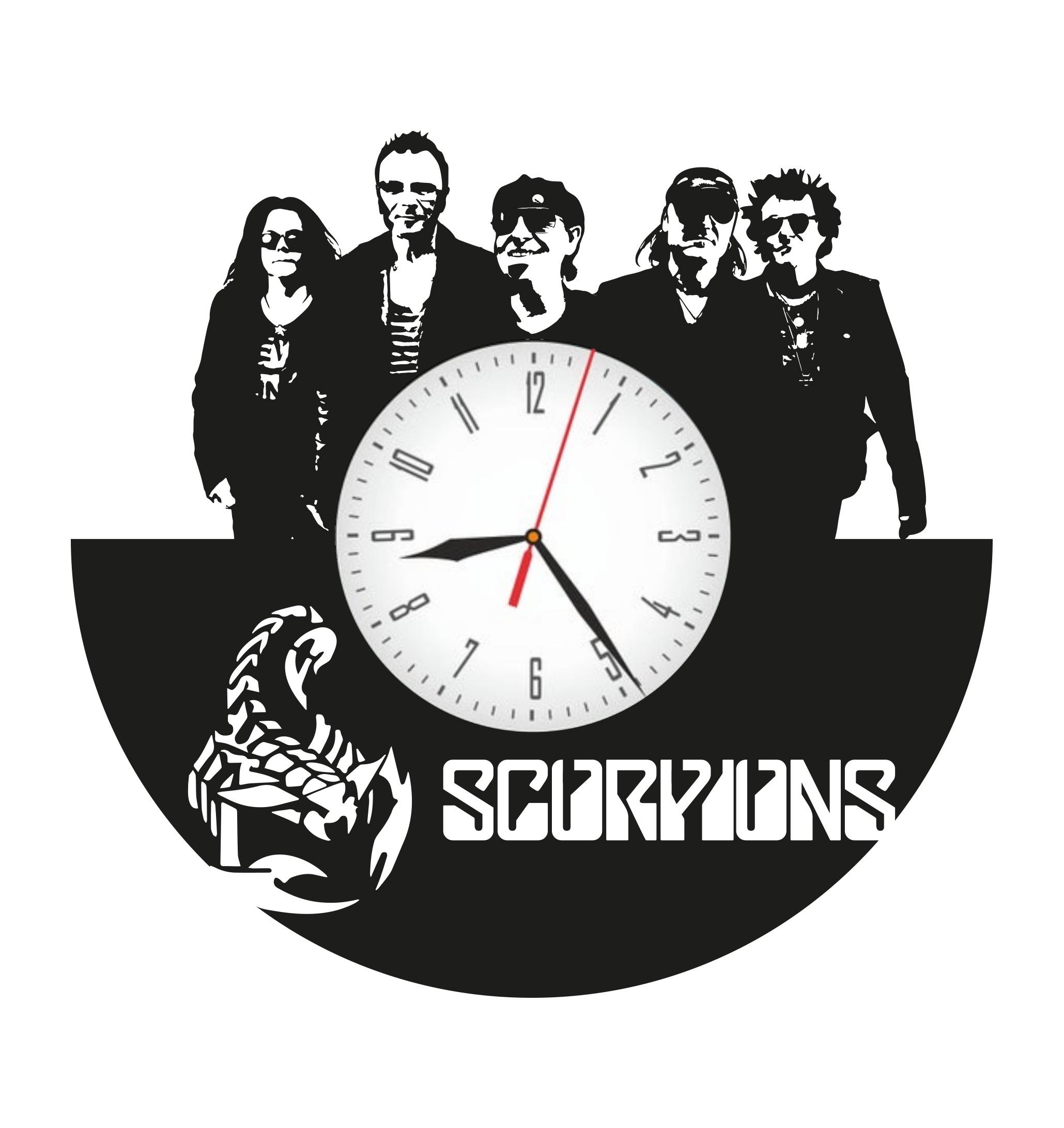 Часы настенные Scorpions 2114 из виниловой пластинки