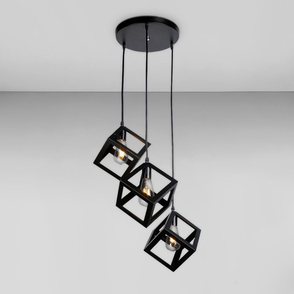 Люстра подвесная лофт Light House LS-18592-3 BK Черный