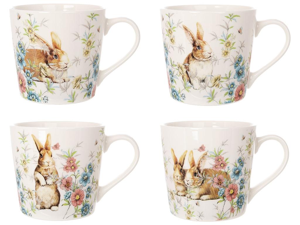 Кружка Happy Rabbit 4 дизайна 450 мл 4 шт. (BDI-311-123)