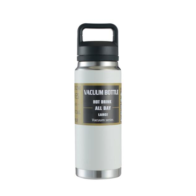 Термокружка с ручкой 987A нержавеющая сталь 800 мл Белый