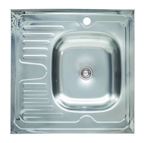 Мийка для кухні Platinumа 6060 R із нержавіючої сталі глянцева 0,4/120 мм (33066068)