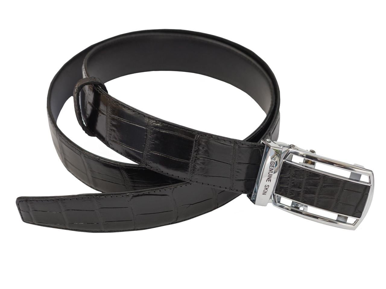 Ремень Ekzotic Leather из кожи крокодила Черный (crb09_1)