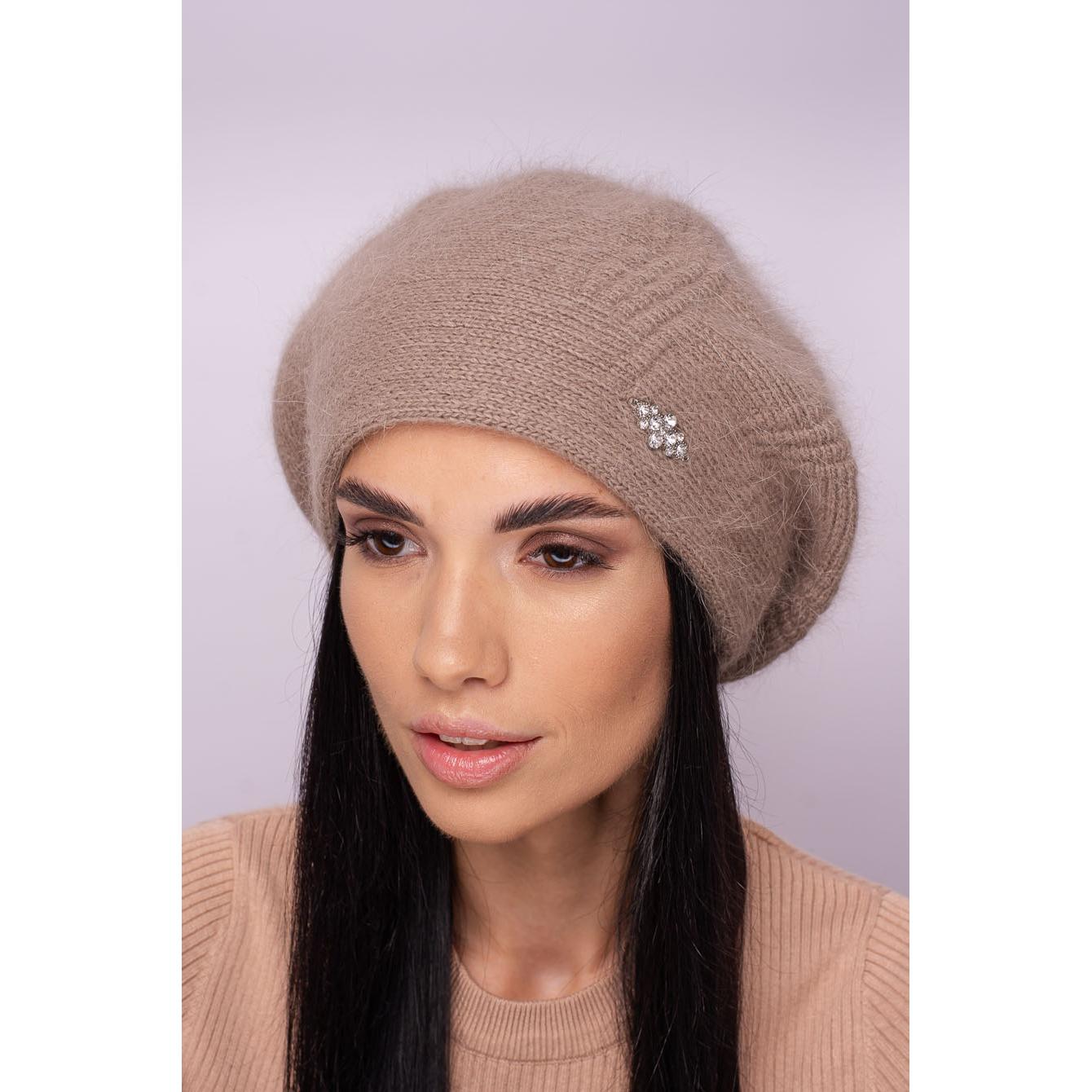 Берет женский ангоровый Leks Диво one size Какао