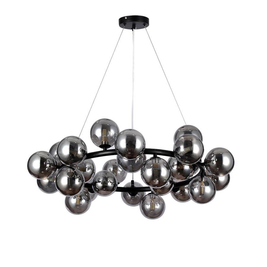 Люстра подвесная на 25 плафонов 7841019-25 BK/BK Черный - фото 1