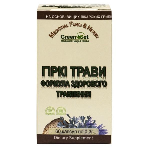 Добавка для улучшения работы кишечника Green Set Горькие Травы Формула Здорового Пищеварения 60 капс. (000024005)
