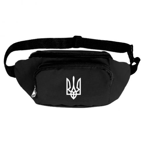 Поясная сумка-бананка Герб Украины Черный (7198201-2-33596)