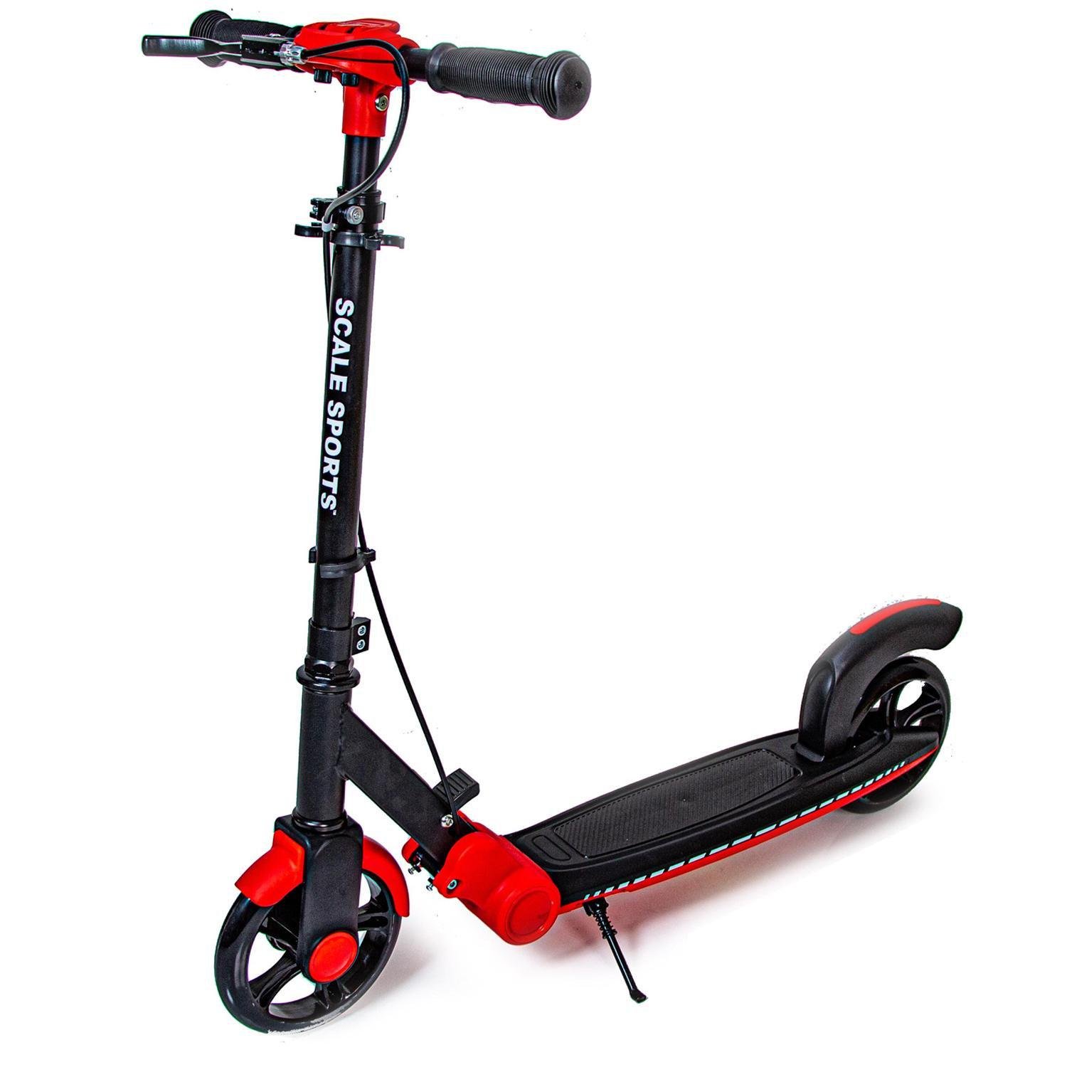 Самокат двухколесный складной Scale Sports SS-91 с ручным тормозом Black/Red (1309131214)