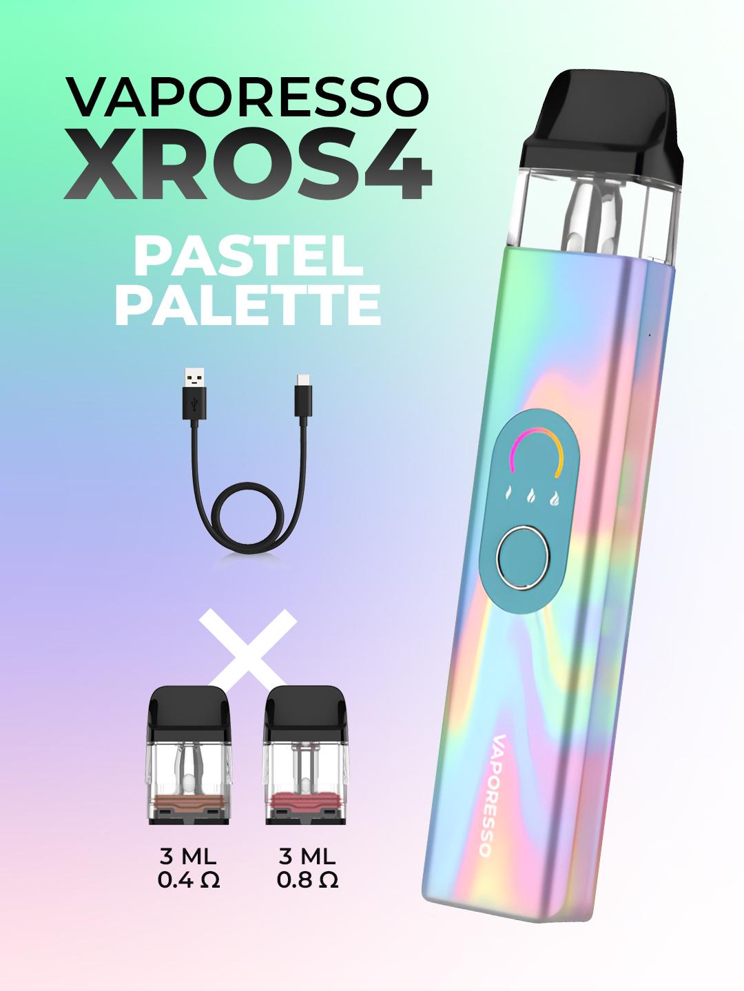 Електронна сигарета Vaporesso XROS 4 Mini 2025 + 2 картриджа + кабель USB Type-C із швидкою зарядкою Pastel Palette (d68b7feb) - фото 2