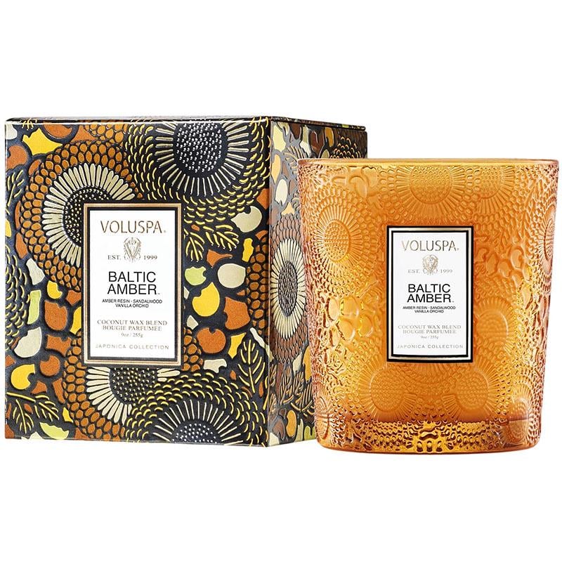 Свеча ароматическая Voluspa Japonica Baltic Amber 255 г стеклянный стакан (111004503)