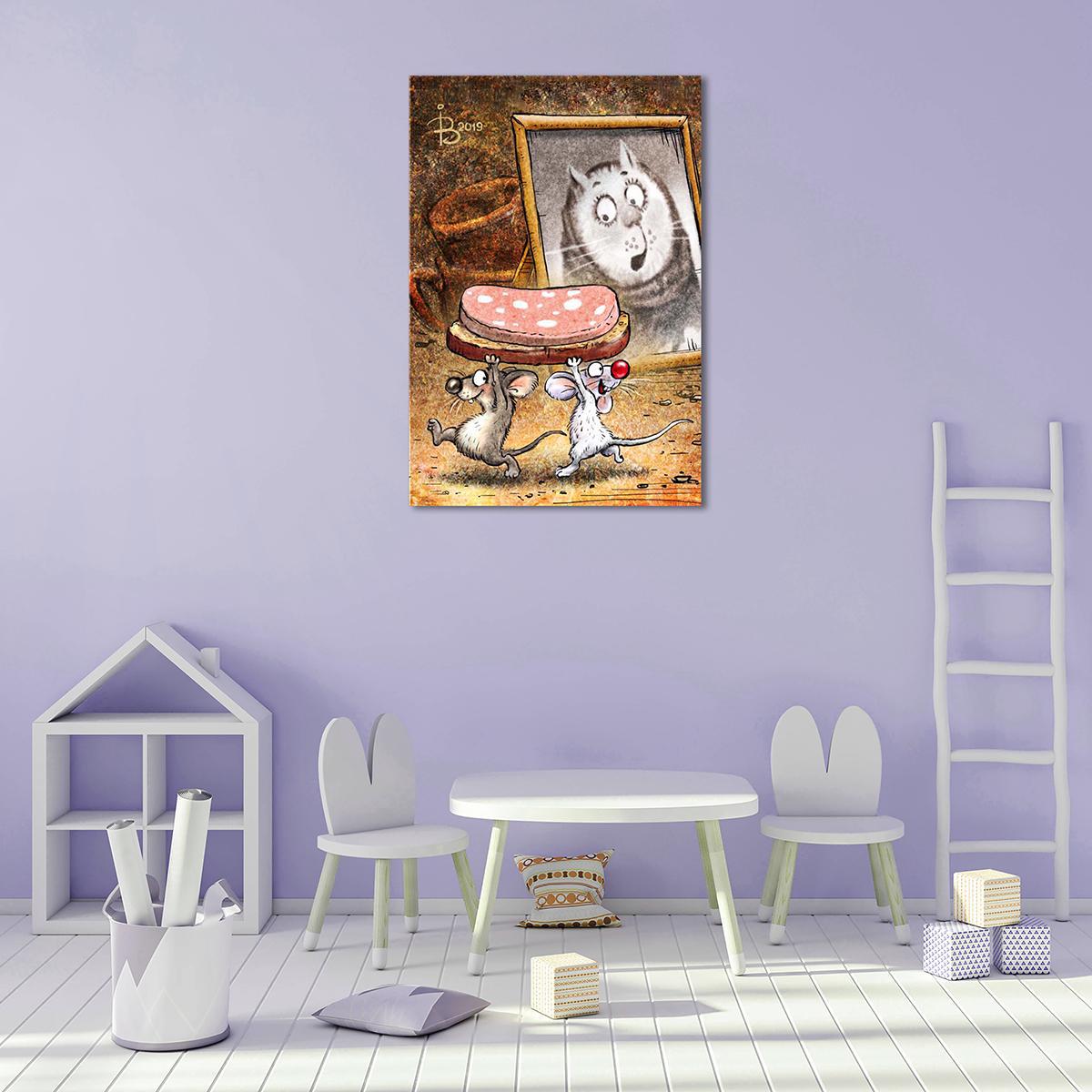 Модульная картина Утащили под носом 1 модуль 30х45 см