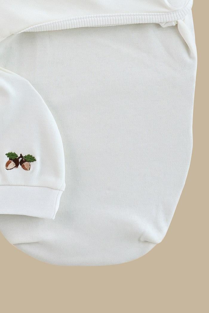 Пелюшка-кокон з шапочкою дитяча утеплена на липучці 0-3 міс Молочний (MG175) - фото 3 Пелюшка-кокон з шапочкою дитяча утеплена на липучці 0-3 міс Молочний (MG175) - фото 3