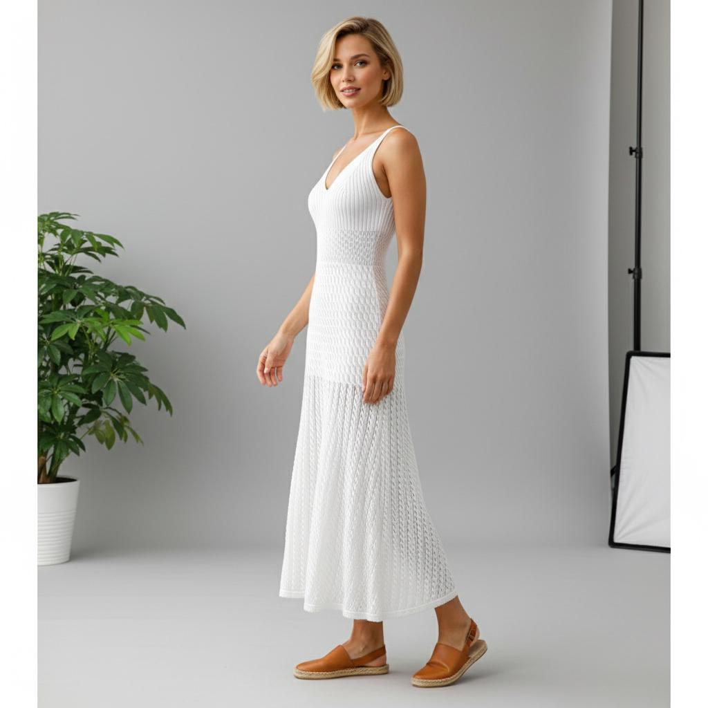 Платье контрасное трикотажное L (MH-38) - фото 5