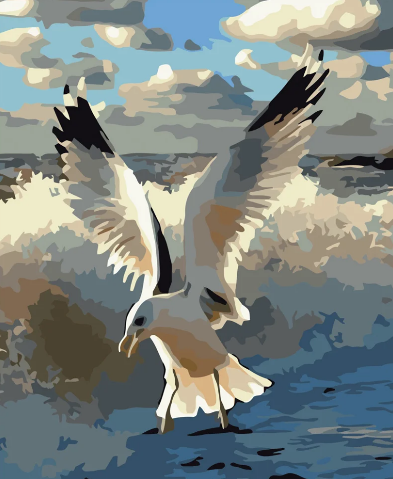 Картина по номерам Strateg Чайка на море 40x50 см (GS535)