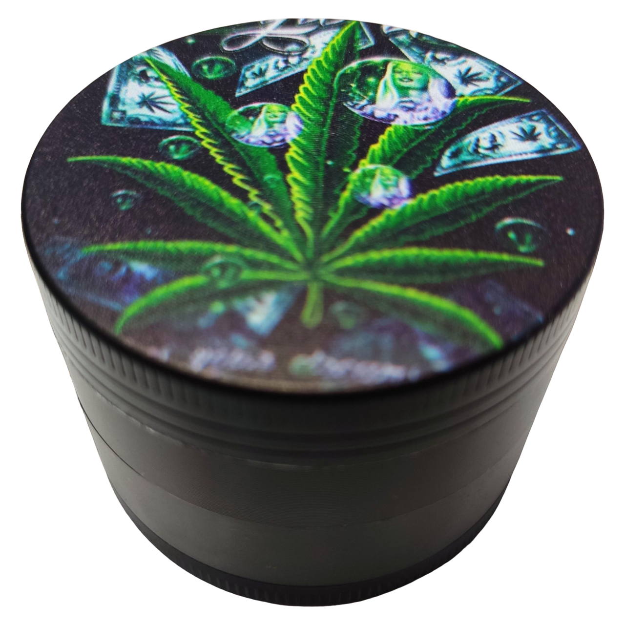 Гриндер для подрібнення тютюну Grinder Cannabis Dollar Black