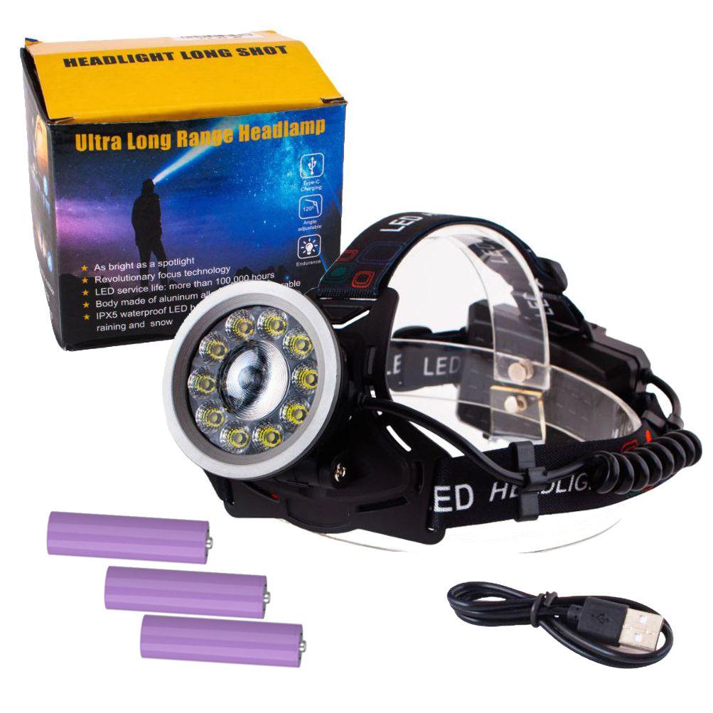 Фонарь налобный Bailong CT021 10+1 CREE LED 5 режимов 3x18650/USB Type-C (ML-05142) - фото 3 Фонарь налобный Bailong CT021 10+1 CREE LED 5 режимов 3x18650/USB Type-C (ML-05142) - фото 3