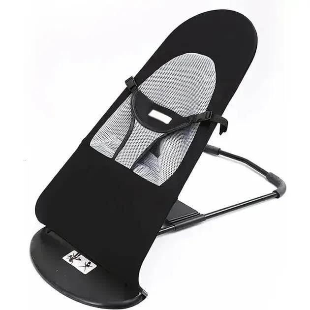 Детский шезлонг складной Baby Recliner Chair Черный (31952966)