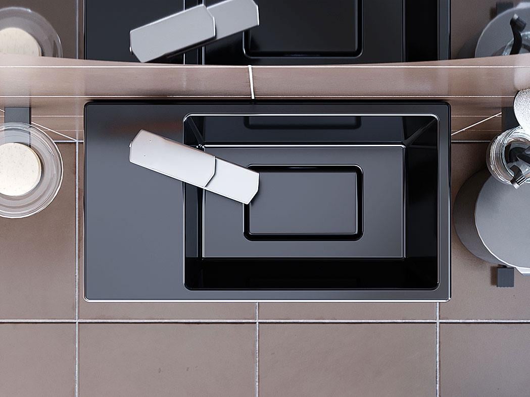 Умывальник подвесной Luxor Aldo L Black (740) - фото 10