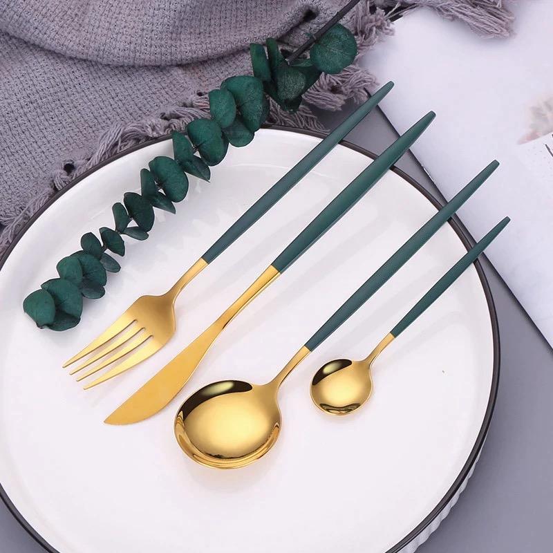 Набір столових приборів Kitchen на 4 персони Зелений (1496762292) - фото 3 Набір столових приборів Kitchen на 4 персони Зелений (1496762292) - фото 3