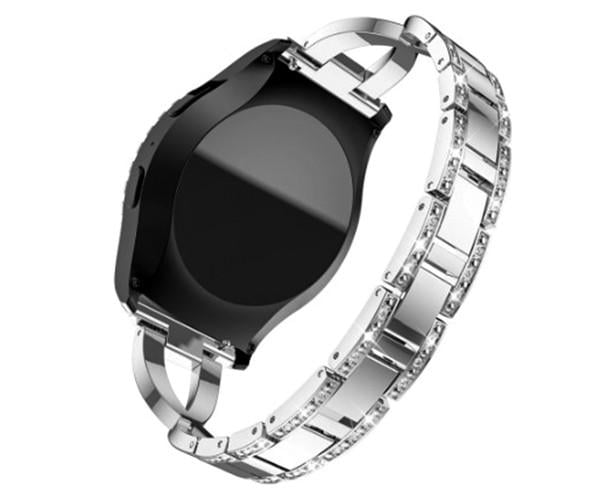 Ремешок металлический Diamond Glamour для Samsung Watch 6/5/4/Active 2 20 мм Серебряный