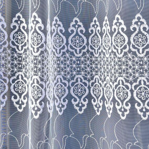 Тюль сетка IDEIA Нурель V-BEYAZ 2,75 м c вышивкой Белый (2200004263021)