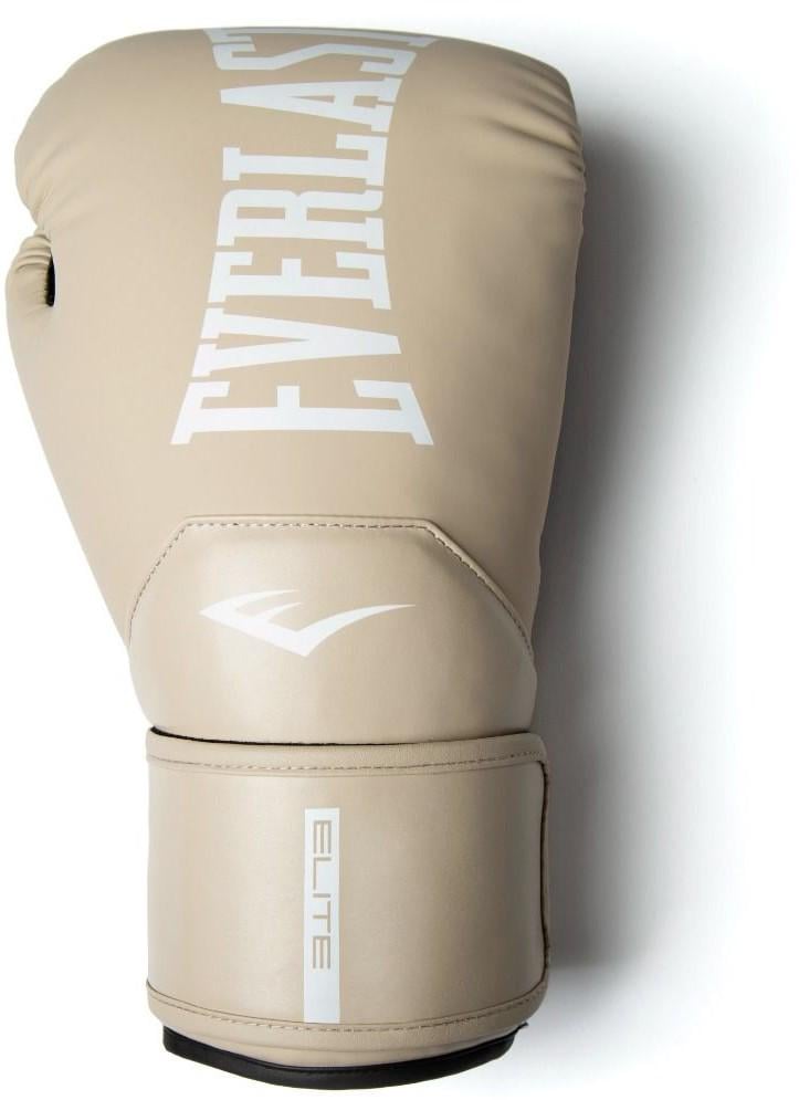 Боксерские перчатки Everlast ELITE 2 BOXING GLOVES Уни 10 унций Бежевый/Черный