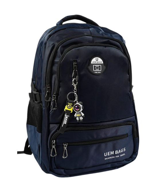 Рюкзак детский школьный 2 отделения 6 карманов Синий (C 72810) Рюкзак детский школьный 2 отделения 6 карманов Синий (C 72810)