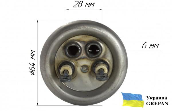 Тэн для бойлера Grepan №21 2000 W 220 V фланец 64 мм нержавеющая сталь (boi021) - фото 5