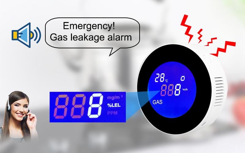 Датчик утечки природного газа с сиреной и WiFi Tuya Gas Alarm Sensor - фото 5