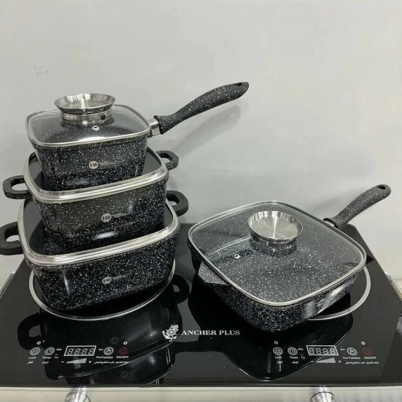 Набір посуду квадратний НК-311 граніт 12 пр. (9722828) - фото 2