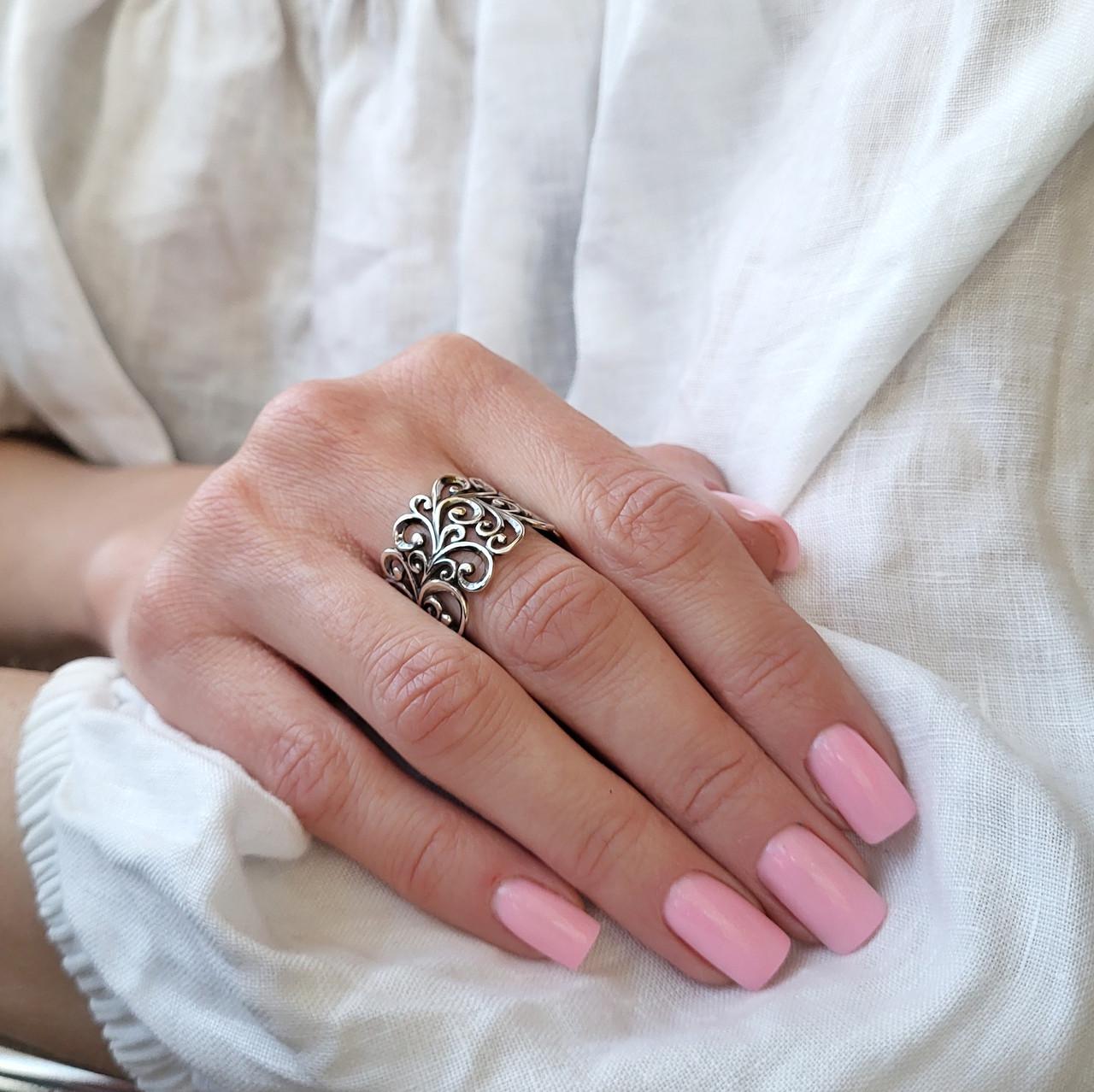 Кольцо серебряное без камней р. 19 925 пробы 4,67 г (1369)