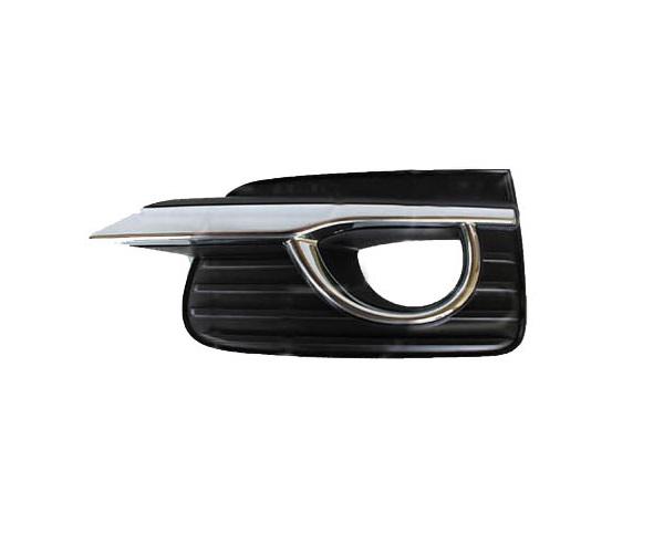 Решетка бампера AVTM Infiniti Q50 13-16 правая с отверстием под противотуманки с хромовым молдингом (3310 912)