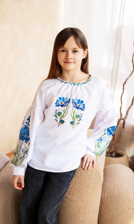 Вишиванка для дівчинки Вишиваночка р. 152 Білий (9205-3)