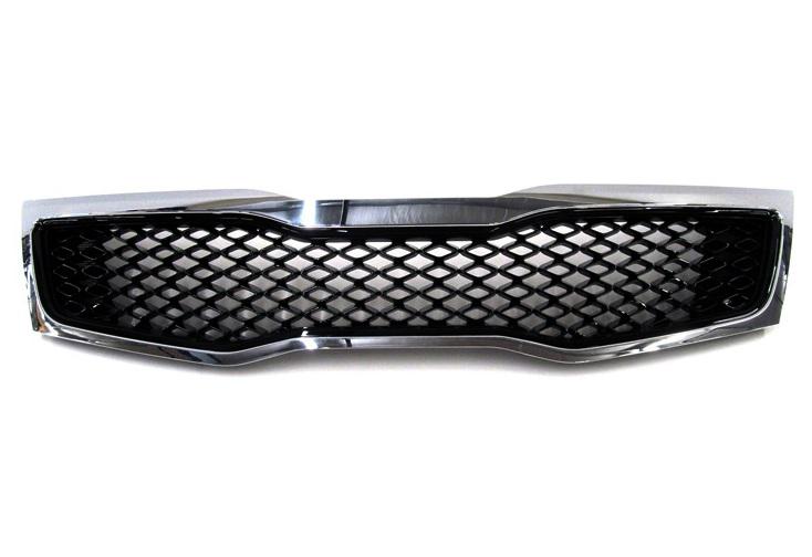 Решітка радіатора AVTM Kia Optima 2011-2013 без емблеми Чорний/Хром (184032990)