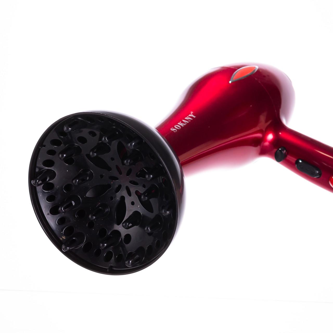 Фен для волосся Sokany SK-2215 з дифузором та концентратором 2600 Вт (7414) - фото 4