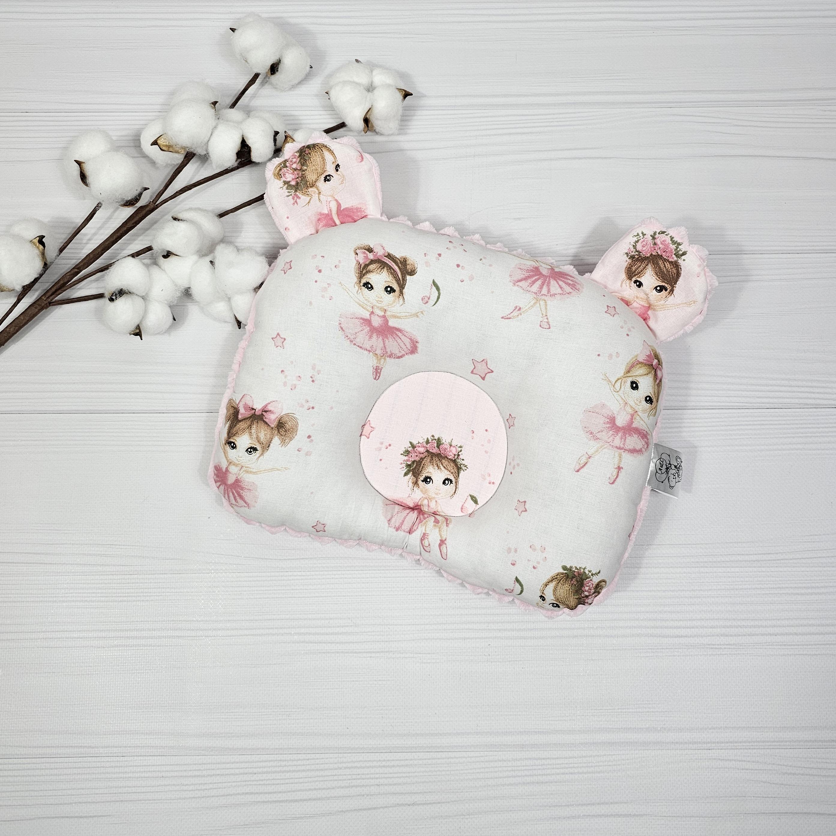 Подушка дитяча ортопедична a.l.babybox Маленька балерина 24x32 см Рожевий (25982570)