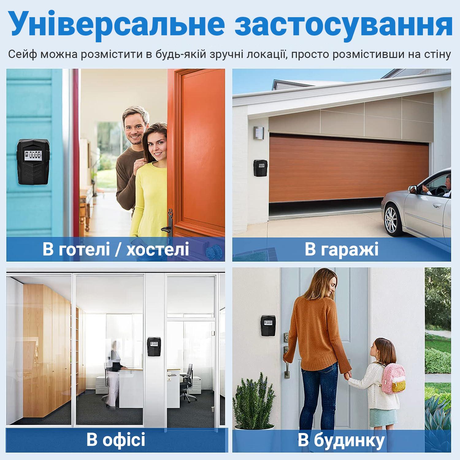 Мини сейф для ключей uSafe KS-11 антивандальный металлический с кодовым замком внешний настенный Черный (0278) - фото 11 Мини сейф для ключей uSafe KS-11 антивандальный металлический с кодовым замком внешний настенный Черный (0278) - фото 11