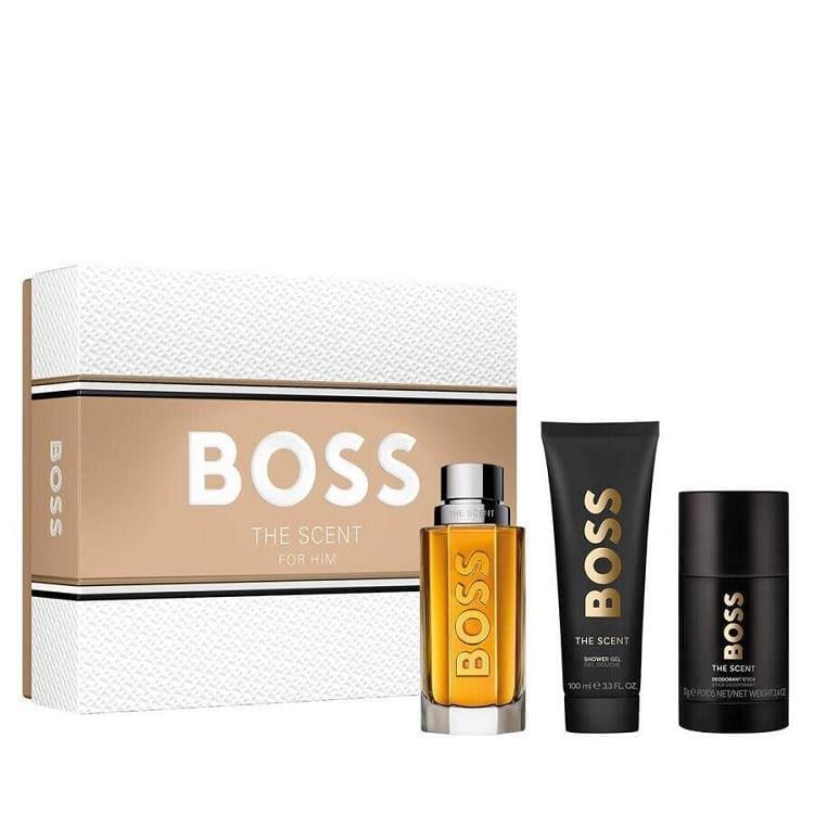 Подарочный набор для мужчин Hugo Boss The Scent туалетная вода 100 мл/гель для душа 100 мл/дезодорант-стек 75 мл (402159)