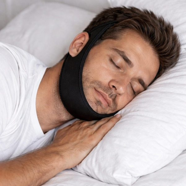 Повязка на голову от храпа 65 см Черный